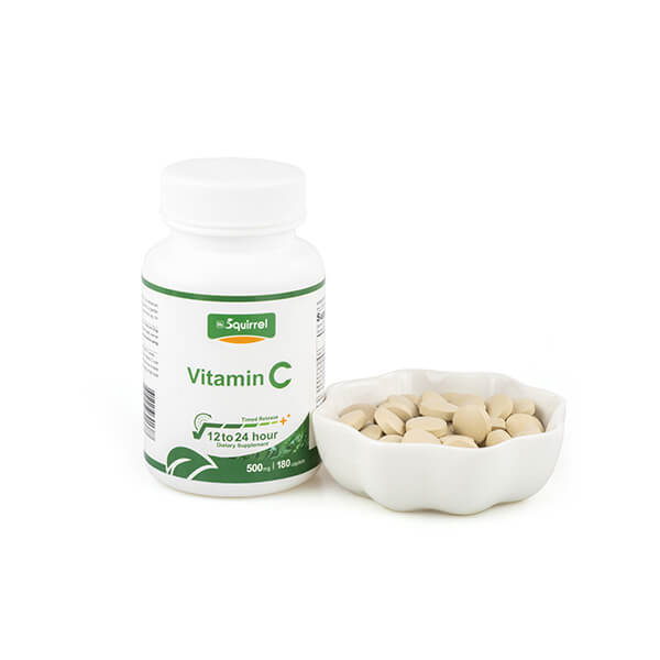 Vitamine C 500 mg 180 comprimés à libération prolongée suppléments blanchissants Caplet