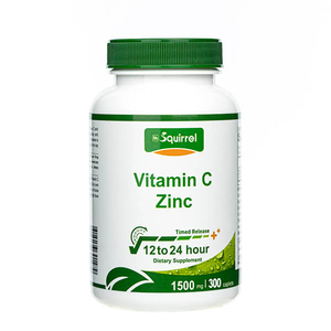Vitamine C 1000 mg et zinc 15 mg 300 comprimés suppléments de libération de synchronisation avec la marque de distributeur