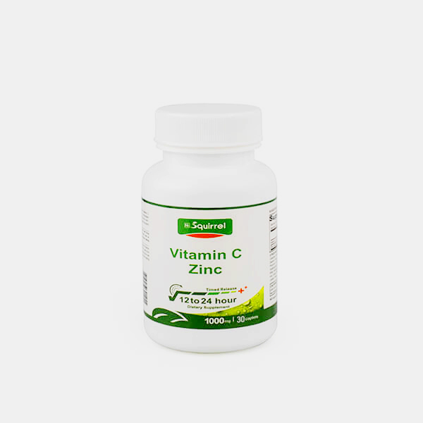 La vitamine C 1000 mg 30 comprimés caplet complexe avec le zinc 15 mg de libération contrôlée
